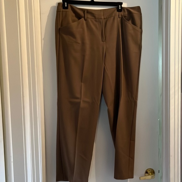 Brown Trouser Dress Pants Size 16 - Picture 1 of 4